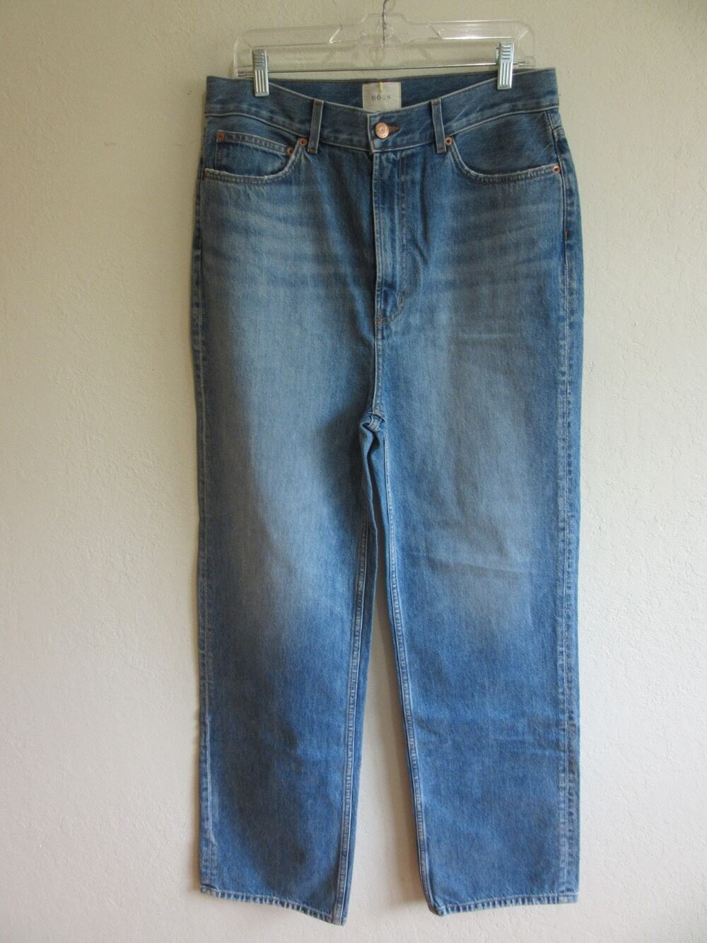 DOEN Laurent Blue Vilaine Wash Straight Leg 31 Straight Leg Denim Jeans-NWT-CA